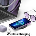thumbnail image 4 of Magnetic Case for iPhone 13 Pro Max 6.7 inch, Luxury Gradient Neon Color Case Compatible with MagSafe Charger Cover with Camera Lens Protector Pretty Case for Women and Girl - Purple Grey, 4 of 14