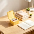 thumbnail image 5 of Stackable Desktop Storage Box with Buckled Lid, Plastic Mini Organizer for Office Stationery, Compact Decorations for Tabletop, Muted Tone Storage, Topliu, 5 of 6