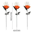thumbnail image 3 of Skull Hand Black Rose Bouquet – Artificial Silk Flower Arrangement for Halloween Wedding Party Decor, 3 of 6