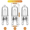 thumbnail image 3 of 20Pcs G9 Halogen Light Bulbs,40W Clear Halogen Lamps Dimmable,Warm White 2800K for Chandeliers,PendP2025050901080, 3 of 5