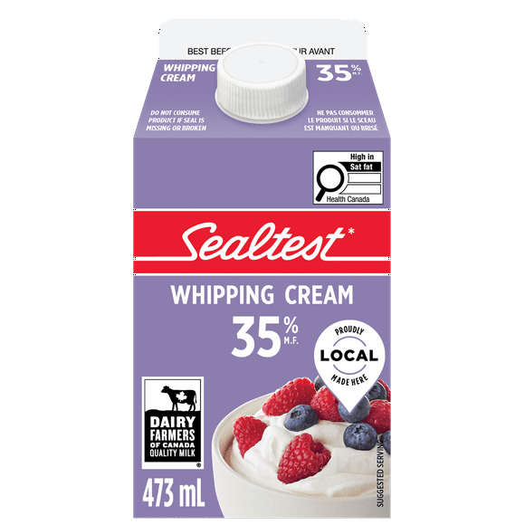 Crème à fouetter 35 % Sealtest 473 ML