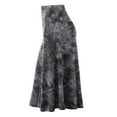 thumbnail image 2 of Made by Johnny Women's Tie Dye Lightweight Flare Midi Pull On Closure Skirt XL BLACK, 2 of 5