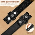 thumbnail image 5 of WHIPPY Western Leather Belt Strap for Kids Boys Girls Cowboy Cowgirl Embossed Belt Strap without Buckle, 5 of 7