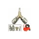 thumbnail image 4 of Conector de compresor, distribuidor de aire comprimido, conector de aire comprimido de 3 vías de liberación rápida de 1/4 con distribuidor en Y de rosca macho esquí esquí Gafas de esquí, 4 of 5