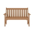 thumbnail image 6 of WestinTrends Malibu Outdoor 2-Person All-Weather HDPE Front Porch Garden Bench, Teak, 6 of 12