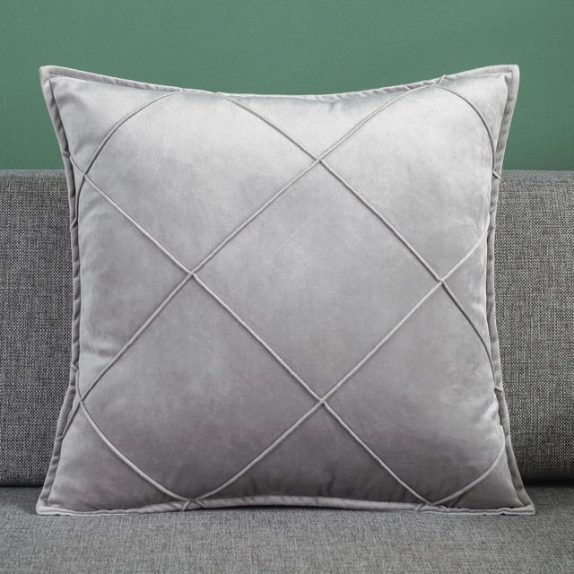 Almohada de noche, cojín de coche, funda de almohada a cuadros de terciopelo, funda de cojín de sofá, almohada