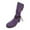 Purple, variant on jsaierl Women Fashion Shoes Retro Western Boots Casual Warm Low Heels Mid-calf Boots