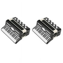 2X Miniature Accordion Mini Musical Instrument Accordion Exquisite Musical Instruments Holiday Decoration Music Gifts