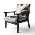 thumbnail image 3 of Designart « Bold Stripes Pink Black Fusion » Fauteuil d'Appoint Rembourré Cubisme Rose - Fauteuil Moderne pour Chambre, 3 of 7