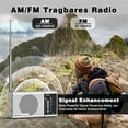 thumbnail image 2 of AM/FM Radio, Portable Radio with 2 AA Battery-Operated, Transistor Radio with Antenna Loud Speaker, 3.5mm Headphone Jack, Perfect for Home, Outdoor, and Emergency Use, Suitable for Senior and kids, 2 of 8