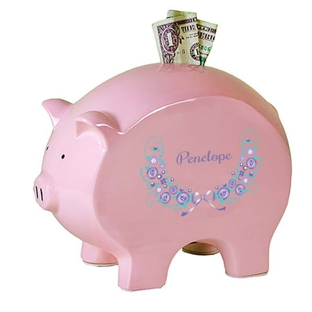 My Bambino Asymmetrical Pig Piggy Banks & Money Jars Pink/Blue