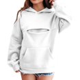 thumbnail image 3 of Afdoent Hoodies for Girls Cat Pouch Hoodie with Pockets Pet Carrier Pullover Animal Holder Long Sleeve Tops Fall Winter 7-8 Years, 3 of 9