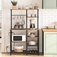 thumbnail image 2 of Rack Hoobro Large Bakers With Power Outlets 6-tier Microwave Stand With 4 Hooks, 2 of 9