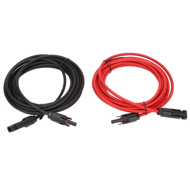 Solar Panel Wire, 1 Pair PV Extension Cable Insulation IP68 Protection Copper Contact Ultra Low Resistance With Connector For Photovoltaic System 2 Meter,4 Meter,6 Meter,10 Meter