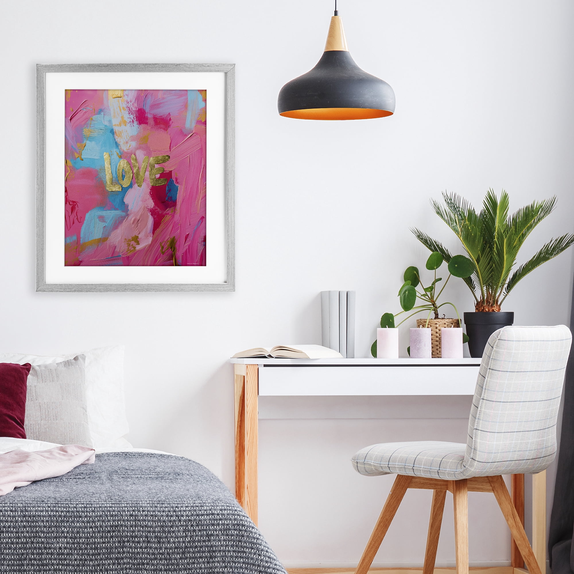 Stupell Industries Glam Love In Motion Gray Framed Print Under Glass, design by Svetlana Aleynikova