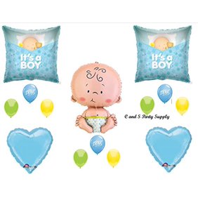 It S A Boy Rattle Baby Shower Balloons Decorations Supplies