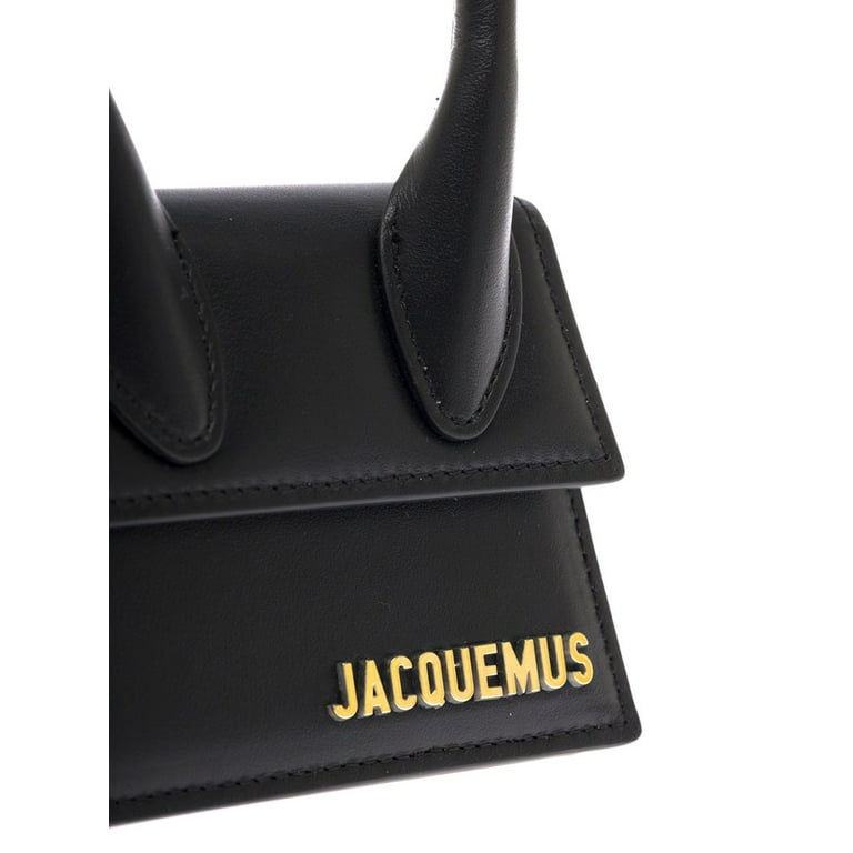Jacquemus Female Le Chiquito Noeud Black Crossbody Bag With Logo Detail In Leather Black Walmart