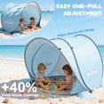 thumbnail image 2 of Carpa de playa para bebés Elegear plegable con toldo pequeño UPF 50+, azul, 2 of 9