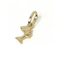 thumbnail image 4 of 14K Yellow Solid Gold Egyptian Queen Pharoah Nefertiti Charm Pendant with 0.6mm Box Chain Necklace - 22", 4 of 5