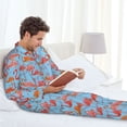 thumbnail image 6 of Sikiie Flamingo Mens Pajama Set, Soft Warm Long Sleeve Sleepwear, Cozy Button-Down Pjs for Men-Large, 6 of 7