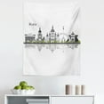 thumbnail image 1 of Travel Tapestry, Modern Kiev Skyline with Iconic Landmark Buildings and Reflection, Fabric Wall Hanging Decor for Bedroom Living Room Dorm, 5 Sizes, Dark Grey Pale Taupe, by Ambesonne, 1 of 1