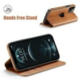 thumbnail image 4 of Casus Classic Wallet Case Leather Logo View Card Holder Cover for Apple iPhone 11 Pro Max - Brown, 4 of 8