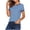Blue(Womens Tee), variant on GUACER Women's Casual Striped T-Shirts Short Sleeve Crewneck Basic Summer Tops Everyday Soft Tee Tops
