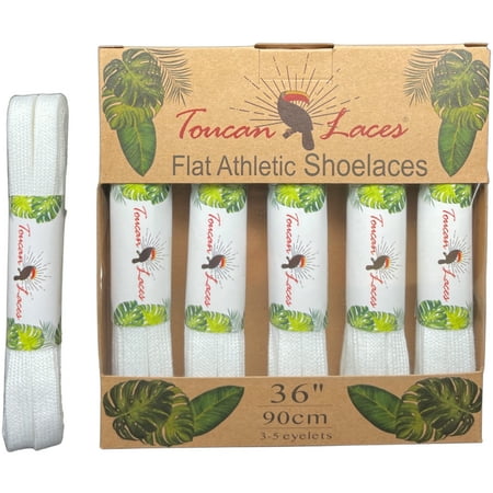 

White Shoe Laces | Shoelaces for Sneakers | White Flat Shoe Laces | Replacement