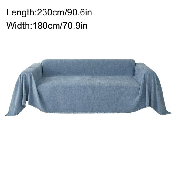 Dadiaei Blue Couch Cover Sectional Sofa Slipcover,X-Large Sofa Throw Cover for Reclining Couches,Decorative Sofa Protector for Pets,Dog-Friendly Couch Cover,Multi-Use Sofa Cover for Sectionals