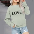 thumbnail image 1 of Milgrthf Chandail en Molleton Graphique Lettre de la Saint-Valentin pour Filles Mignon Manches Longues Col Rond Chandail Vert 11 Ans, 1 of 7