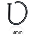 thumbnail image 1 of Piercing de nariz falso en forma de D, pendiente de tuerca de hélice de Tragus curvo, tabique de aro, anillo de acero inoxidable, joyería corporal de fosa nasal, 18G, 1 of 4