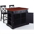 thumbnail image 4 of Crosley Coventry Drop Leaf Kitchen Island with X Back Stools in Black, 4 of 10