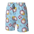 thumbnail image 6 of Uemuo Gnome Pool Party Pattern Men's Swim Trunks Hawaiian Beach Bathing Suit Swimsuits Beach Quick-Dry Shorts with Pockets-, 6 of 9