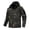 Black, variant on Mens Hooded Military Camouflage Tactical Softshell Jacket Waterproof Windbreaker Fleece Lined Coat Outdoor Work Fall Winter Jackets Bronze M