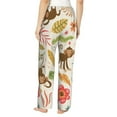 thumbnail image 3 of Naloa Monkeys in the Jungle Print Women’s Ultra-Soft Comfy Pajama Lounge Pants with Pockets & Drawstring, 3 of 8