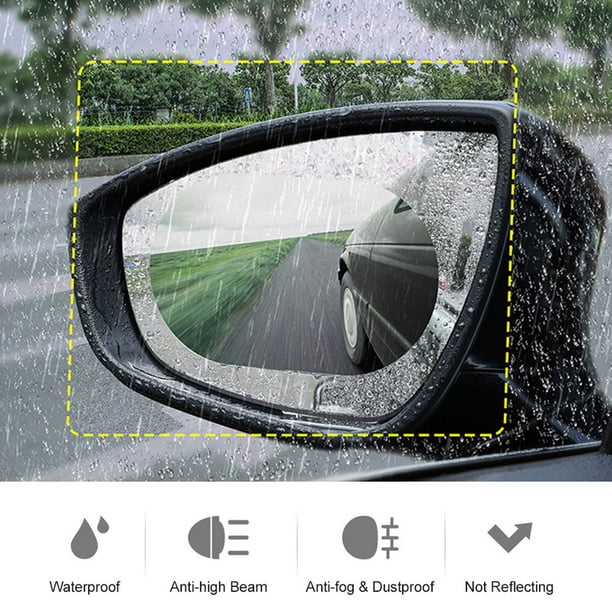 Film de rétroviseur de vitre latérale de voiture Film de protection HD  anti-buée anti-rayures antipluie imperméable pour la vue arrière et la  vitre latérale 