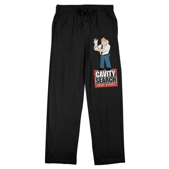 American Dad Cavity Search On Demand Men's Black Sleep Pant-S
