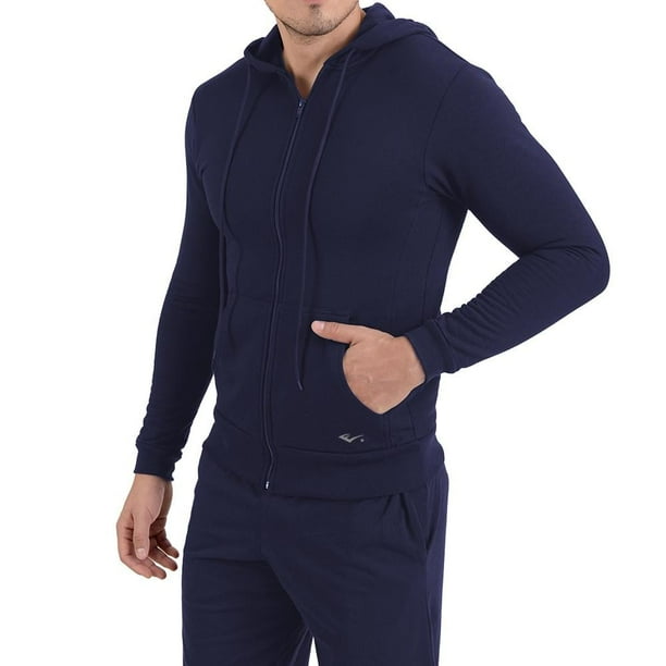 Sudadera Deportiva para Hombre Everlast con Capucha y Cierre Talla Mediana Azul