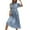 Sky Blue, variant on Sngxgn Women's Crew Neck Lounge Long Dress Elegant Long Sleeve Ribbed Bodycon Maxi Dresses(Blue,L)
