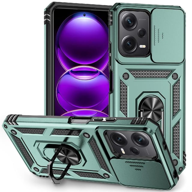 Estuche GANGXUN para Xiaomi Redmi Note 12 5G, soporte giratorio 360°, estilo mecánico y magnético