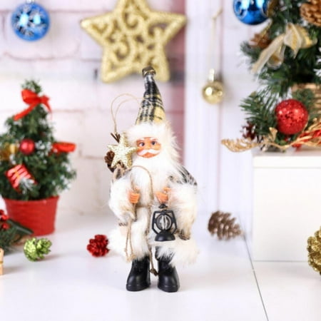 

Big Clearance! Christmas Tree Pendants Figure Standing Plush Santa Claus with Kerosene Lamp Christmas Tree Hanging Decoration Christmas Baubles Christmas Ornament Christmas Decorations