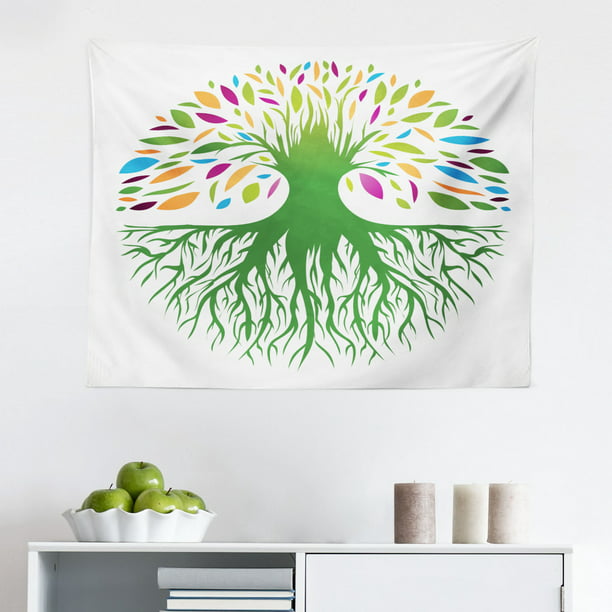 Tree of Life Tapestry, Psychedelic Mysterious Nature at Night Birds and  Fishes Home Art, Fabric Wall Hanging Decor for Bedroom Living Room Dorm, 2  Sizes, Multicolor, by Ambesonne - Walmart.com
