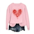 thumbnail image 2 of PNTUTB Fashion Women's Valentine's Day Pattern Print Oversized Crew Neck Long Sleeve Hoodless Pullover Sweatshirts, 2 of 6