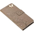 thumbnail image 3 of Compatible with Samsung Galaxy S21 Case Glitter with Card Holder Flip Wallet Phone Case for Women Crystal Butterfly Shockproof Protective Case for Samsung Galaxy S21 5G,Gray GY, 3 of 15