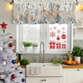 thumbnail image 5 of 2 Pack Blue Beige Coastal Valances for Windows Bedroom Living Room Window Treatments, Beach Starfish Summer Eucalyptus Rustic Rod Pocket Valance Drapes Short Kitchen Curtains Over Sink 60"x18", 5 of 8