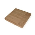 thumbnail image 4 of BambooMN Premium End Grain Cutting Board with Juice Grooves - 10" x 10" x 1" - 30 Pieces, 4 of 4