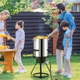thumbnail image 7 of 30QT Outdoor Turkey Fryer | Seafood Boil Pot | Cover & Basket Included | 50,000BTU Propane Burner | Stainless Steel| Turkey,Shrimp & Crawfish Boiler, 7 of 7