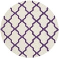 thumbnail image 2 of SAFAVIEH Cambridge Liam Geometric Wool Area Rug, Ivory/Purple, 6' x 6' Round, 2 of 5