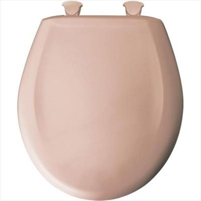 Bemis 1200SLOWT043 WhisperClose Elongated Closed Front Toilet Seat with Cover,Petal Pink
