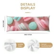thumbnail image 3 of Naloa Pastel Macarons Delight Body Pillow Cover, Pillowcases with Hidden Zipper Breathable Long Pillow Case (Pillows are not included,20x54 inch), 3 of 7
